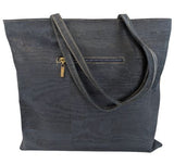 Bruna Cork Tote Bag Blue Tile back