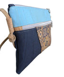 Desire Small Crossbody Cork Bag Blue side