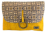 Mia Cork Sling Bag Yellow and Blue Fronts