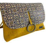 Mia Cork Sling Bag Yellow Blue side