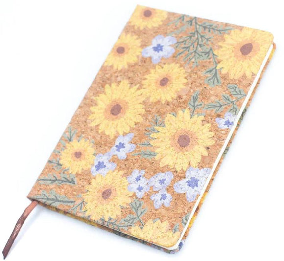 Cork Notebook Yellow Daisy